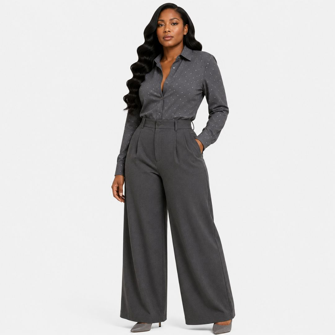 Premium Charcoal Grey Textured Fabric